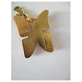 Yves Saint Laurent-Butterfly charms.-Golden
