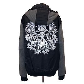 Philipp Plein Crystal Bomber Jacket / Hoodie Black Dark grey