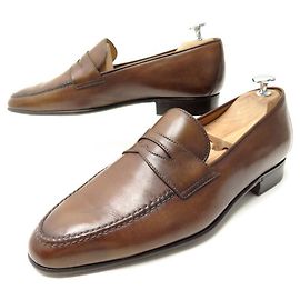 BERLUTI ELEGANTE SCHUHE 7 41 LOAFERS AUS BRAUNEM LEDER Braun
