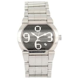 Fred-FRED MOVE ONE WATCH 37 MM QUARTZ EN STEEL PALLADIE DATE STEEL WATCH-Silvery