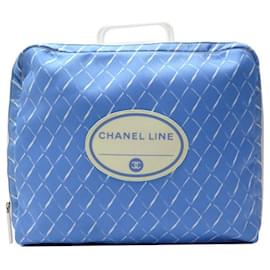 Chanel-NEW CHANEL LINE AIR HAND TRAVEL BAG 2016 COLLECTOR BLUE CANVAS TRAVEL BAG-Blue