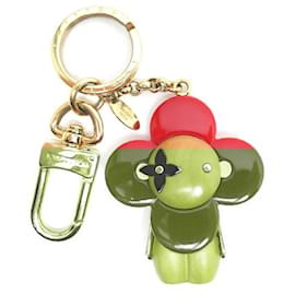Louis Vuitton-LOUIS VUITTON VIVIENNE M KEY RING63077 WOOD BAG JEWEL + KEY RING BOX-Red