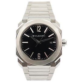 NOVO RELÓGIO BULGARI OCTO SOLOTEMPO 102121 bgo38S 38RELÓGIO AUTOMÁTICO MM Prata