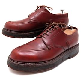 JM Weston-VINTAGE JM WESTON HALF HUNTING SHOES CREPE SOLES 407 6.5D 40.5 cuir-Brown