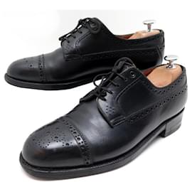 JM Weston-VINTAGE JM WESTON SHOES 379 lined SOLES DERBY 7.5D 41.5 Leather-Black