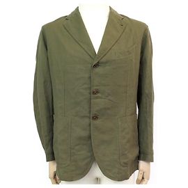 NUOVA GIACCA RALPH LAUREN foderata RL 48 M CAPPOTTO GIACCA IN LINO KHAKI Cachi