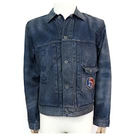 Ralph Lauren-JACKET RALPH LAUREN OVERALLS lined RL & CO T 50 L BLUE DENIM JACKET JACKET COAT-Blue