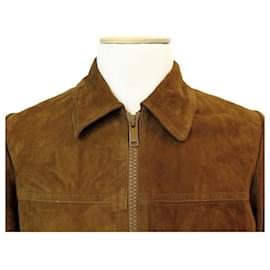 Sandro-NEW SANDRO JACKET JACKET T48 M SUEDE GOLD CAMEL NEW SUEDE LEATHER JACKET-Caramel