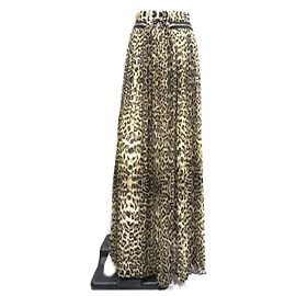 [Usato] The Kooples Couples Gonna da donna a pieghe maxi lunghezza motivo leopardato Multicolore