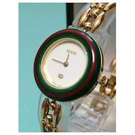 Gucci-gucci 11/12.2 women's wristwatch gold-plated-Golden