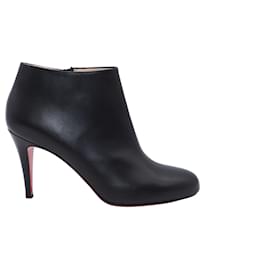 Christian Louboutin-Christian Louboutin Belle 85 Ankle Boots in Black Leather-Black