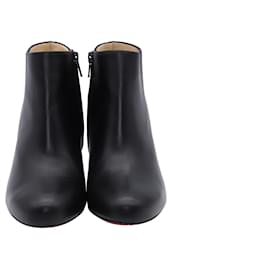 Christian Louboutin-Christian Louboutin Belle 85 Ankle Boots in Black Leather-Black