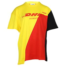 Vêtements-T-shirt Vetements x DHL en Coton Jaune-Autre