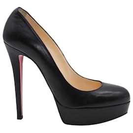 Christian Louboutin-Christian Louboutin Bianca Platform Pumps in Black Leather-Black