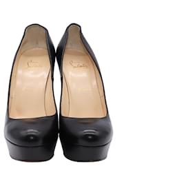 Christian Louboutin-Christian Louboutin Bianca Platform Pumps in Black Leather-Black