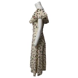Giambattista Valli-Giambattista Valli Ruffled Lace Dress in White Cotton-Other,Python print
