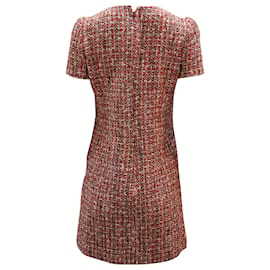 Alexander Mcqueen-Abito a trapezio in tweed di Alexander McQueen in cotone rosso-Rosso