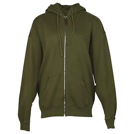 Vêtements Sweat à Capuche Vetements Cutout Elbow Zippé en Coton Vert Olive Vert Vert olive