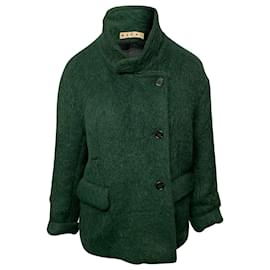 Marni-Marni Jacket with Flap Pockets in Green Wool-Green
