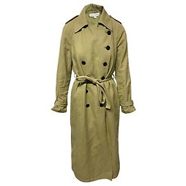 Robert Rodriguez Trench Coat com forro e gravata em algodão marrom Marrom