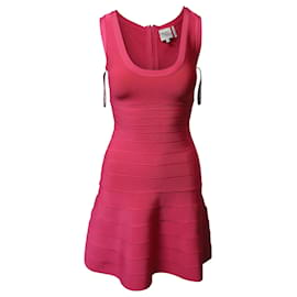 Herve Leger-Vestido acampanado Herve Leger en rayón rosa-Rosa