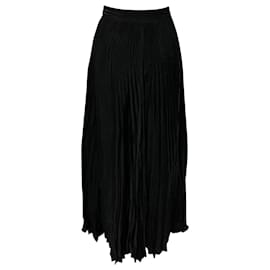 Joseph-Joseph Pleated Midi Skirt in Black Cupro-Black