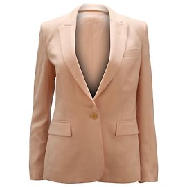 Stella Mc Cartney Stella McCartney Iris Einreihiger Blazer aus Wolle in Pastellrosa Andere