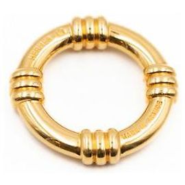 Anello sciarpa Hermès color oro D'oro Metallico