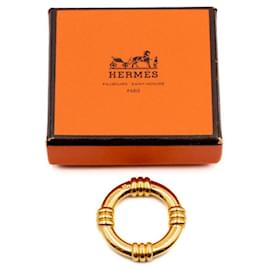 Hermès-Hermès scarf ring in goldtone-Golden,Metallic