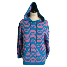 Chanel-Coleção de suéter de cashmere azul e rosa CHANEL 2021 -T40-Multicor