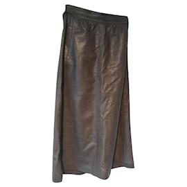 Escada-Escada leather skirt-Brown