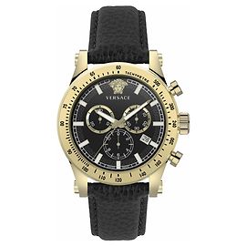 Relógio Versace Chrono Sporty Pulseira Dourado Metálico