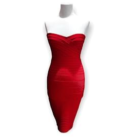 Herve Leger-Dresses-Red