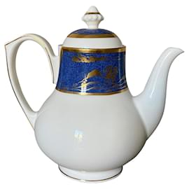 Cartier-Cartier Bone China gold coffee maker 24k "The House of the Shogun"-White,Blue,Golden