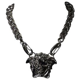 Versace Medusa Necklace in Silver Metal Silvery