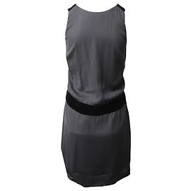 Red Valentino Mini robe dos nu avec nœud en velours en polyester gris Gris