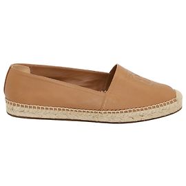 Burberry Logo-embossed Leather Espadrilles Other Yellow