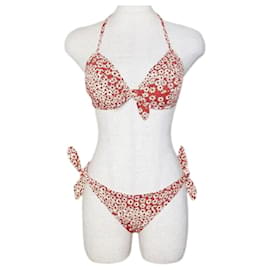 Chanel-[Used] CHANEL 03P P20859V12227 Bikini Swimwear 40 Ladies Setup-White,Red