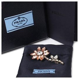 [Usato] PRADA / Prada Spilla Fiore Fiore Accessorio Bijou Rosa x Trasparente Rosa