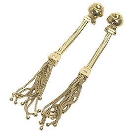 [Usato] PRADA Prada accessori orecchini a catena orecchini multi-catena strass / GP oro da donna D'oro