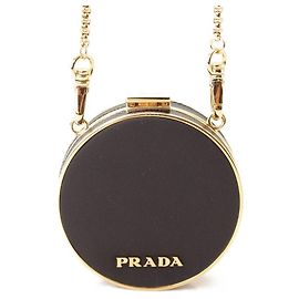 [Usato] [Prada] Prada Collana con logo in nylon e metallo con borsa a specchio 1TA006 Colore: Nero Nero