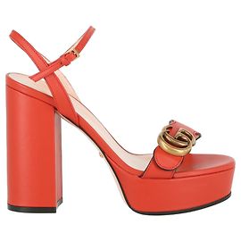 Gucci Marmont Platform Heel Red