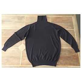 John Smedley-John Smedley brown turtleneck sweater T. L - XL-Dark brown