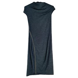 Vestido Helmut Lang de lã cinza Cinza
