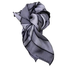 Burberry-Silk scarves-Grey