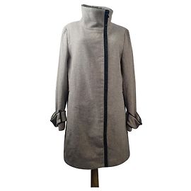 Calvin Klein Wool Coat Beige Beige