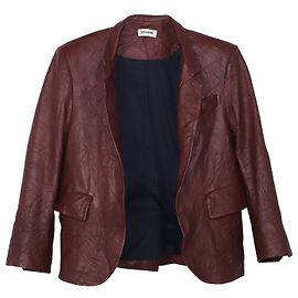 Zadig & Voltaire Chaqueta Verys Cuir Froissé de cuero burdeos Burdeos