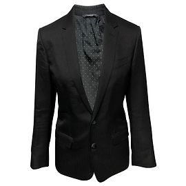 Dolce & Gabbana Tailored Martini Evening Jacket in Black Wool Black