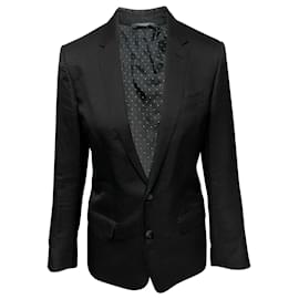 Dolce & Gabbana-Dolce & Gabbana Tailored Martini Evening Jacket in Black Wool-Black