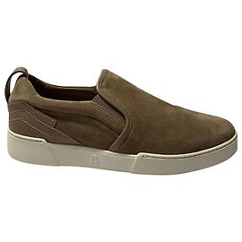 Paul Andrew Baskets à enfiler n en suède kaki Vert Kaki